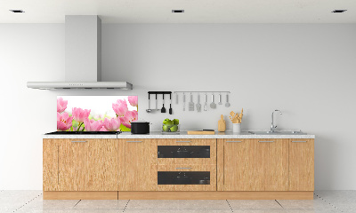 Crédence en verre avec motif Tulipes roses