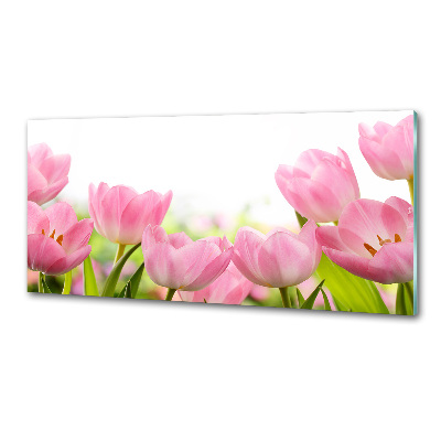 Crédence en verre avec motif Tulipes roses