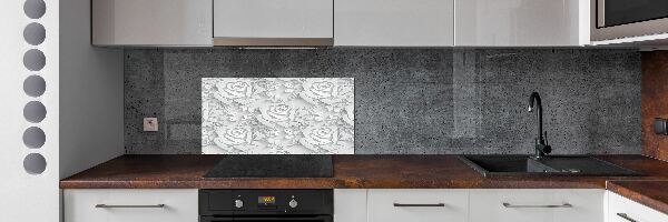 Crédence cuisine en verre Roses design