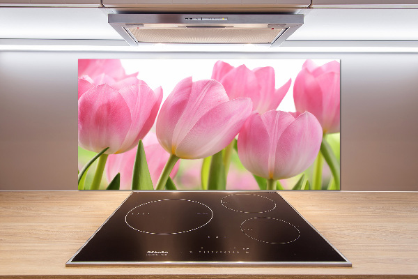Panneau pour cuisine Tulipes roses