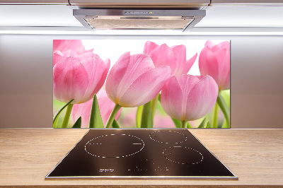 Panneau pour cuisine Tulipes roses