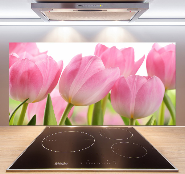 Panneau pour cuisine Tulipes roses