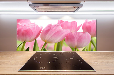 Panneau pour cuisine Tulipes roses