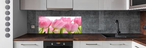 Panneau pour cuisine Tulipes roses