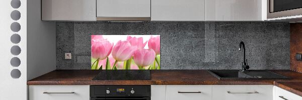 Panneau pour cuisine Tulipes roses