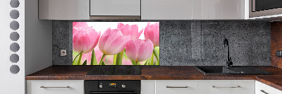 Panneau pour cuisine Tulipes roses