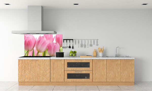 Panneau pour cuisine Tulipes roses