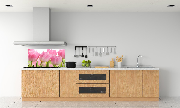 Panneau pour cuisine Tulipes roses