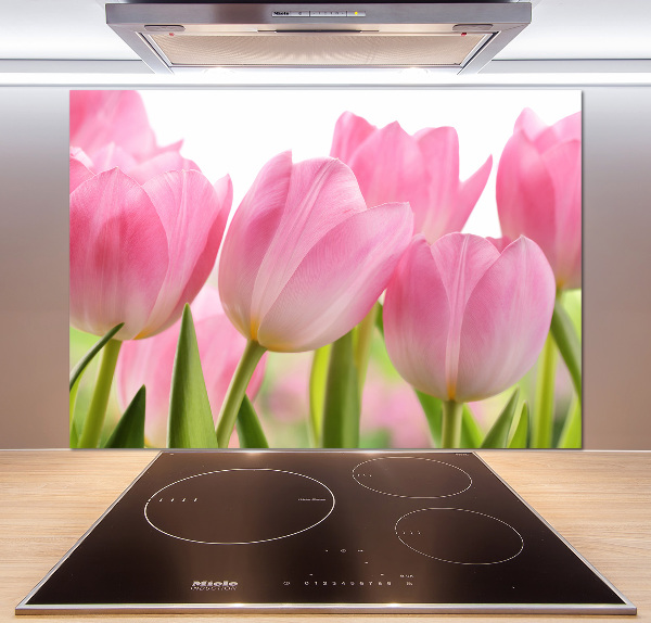 Panneau pour cuisine Tulipes roses