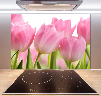 Panneau pour cuisine Tulipes roses