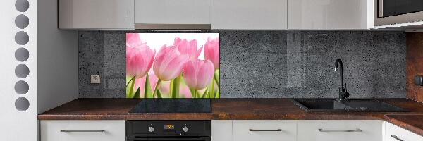 Panneau pour cuisine Tulipes roses
