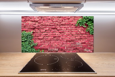Crédence en verre avec motif Mur de briques