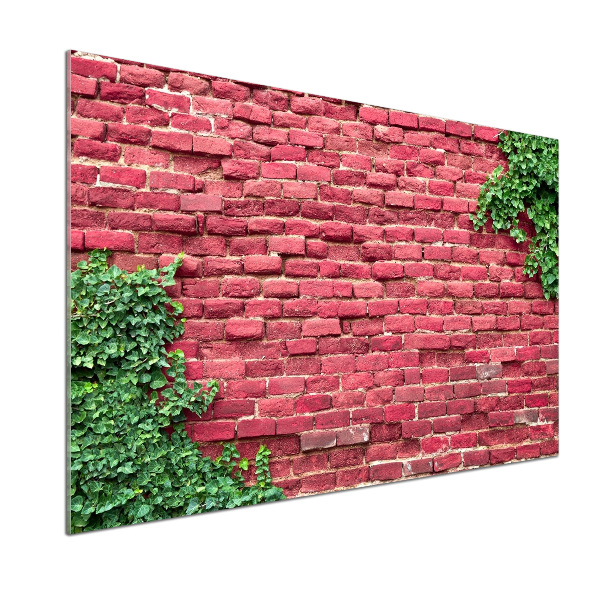 Crédence en verre avec motif Mur de briques