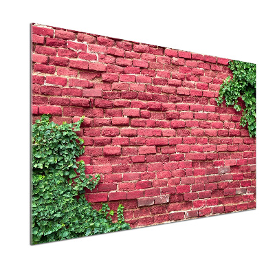 Crédence en verre avec motif Mur de briques