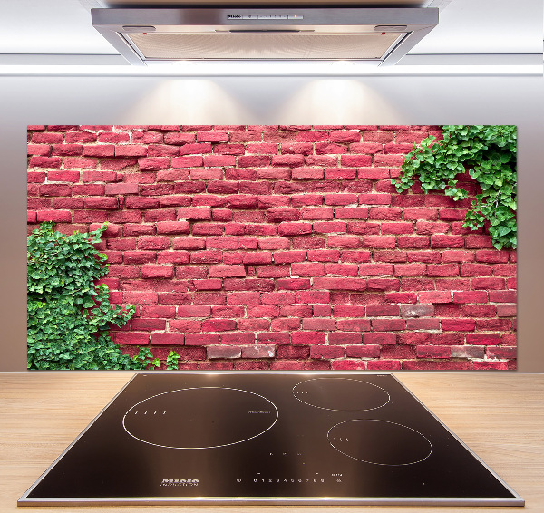 Crédence en verre avec motif Mur de briques