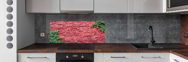 Crédence en verre avec motif Mur de briques