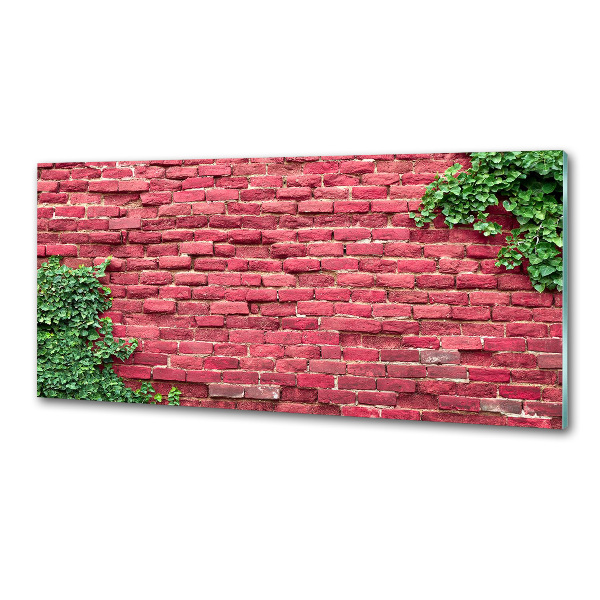 Crédence en verre avec motif Mur de briques