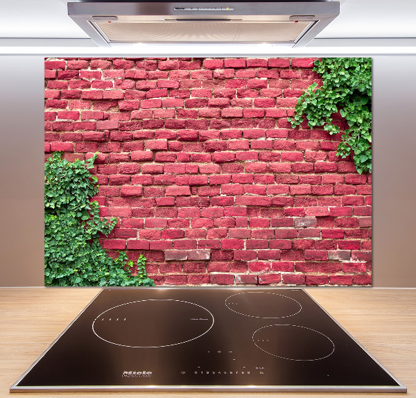 Crédence en verre avec motif Mur de briques