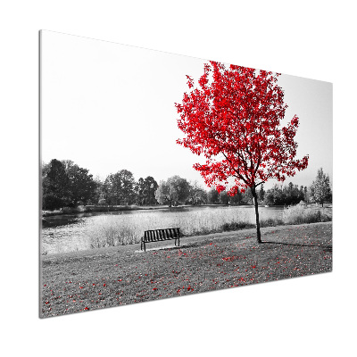 Panneau crédence cuisine Arbre rouge