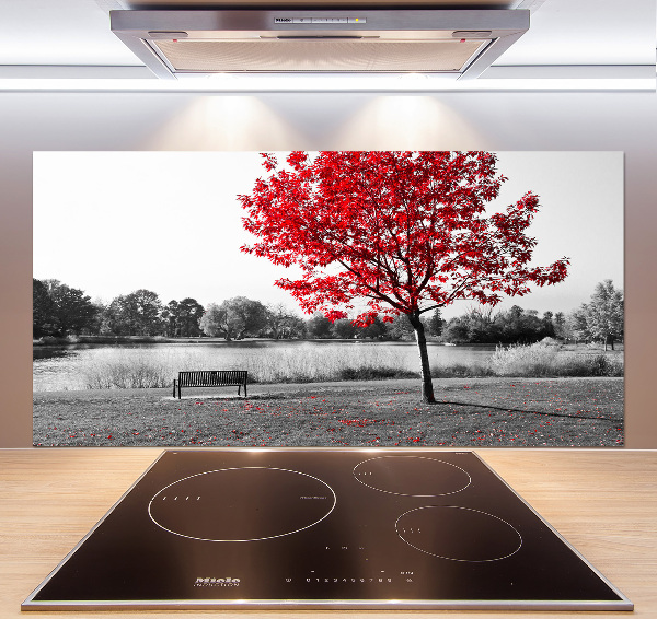 Panneau crédence cuisine Arbre rouge