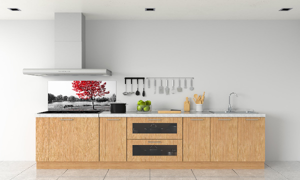 Panneau crédence cuisine Arbre rouge