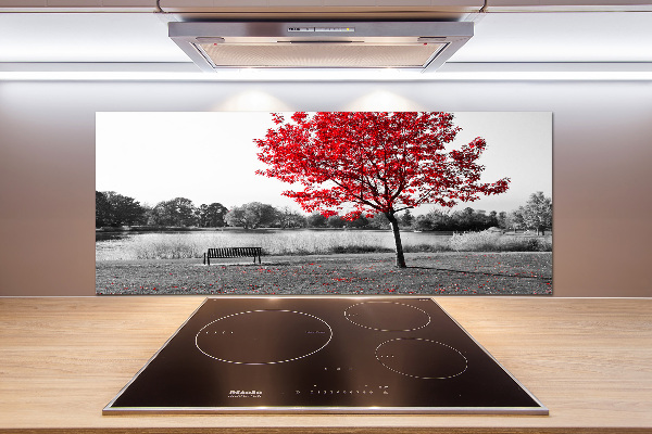 Panneau crédence cuisine Arbre rouge
