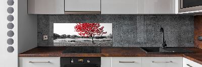 Panneau crédence cuisine Arbre rouge
