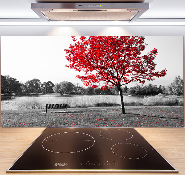 Panneau crédence cuisine Arbre rouge