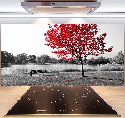 Panneau crédence cuisine Arbre rouge