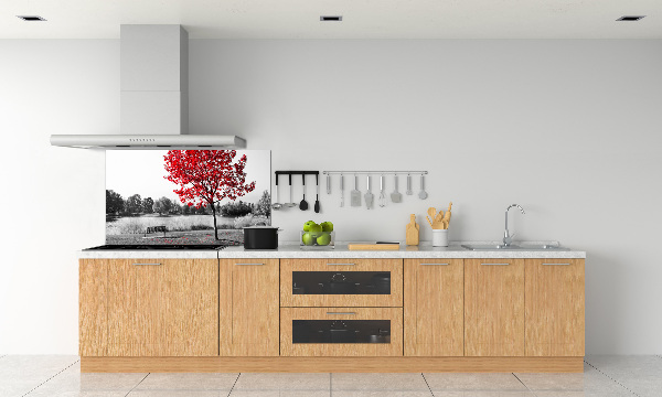 Panneau crédence cuisine Arbre rouge
