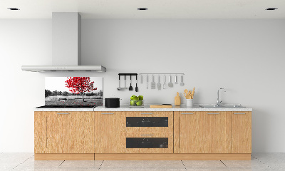 Panneau crédence cuisine Arbre rouge