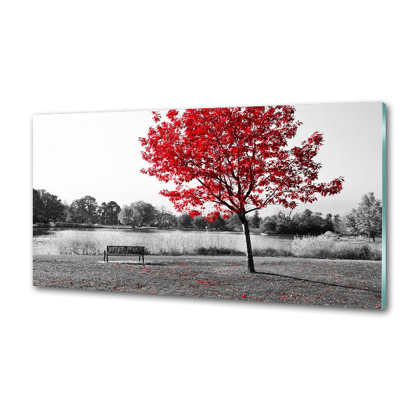 Panneau crédence cuisine Arbre rouge