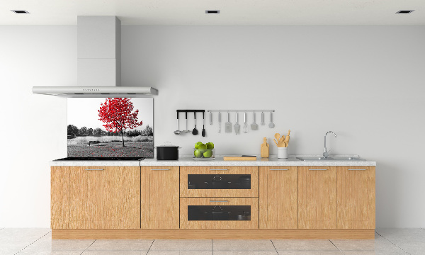 Panneau crédence cuisine Arbre rouge