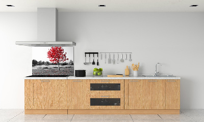 Panneau crédence cuisine Arbre rouge