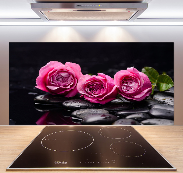 Panneau crédence cuisine Roses roses