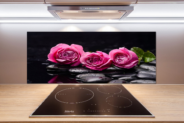 Panneau crédence cuisine Roses roses