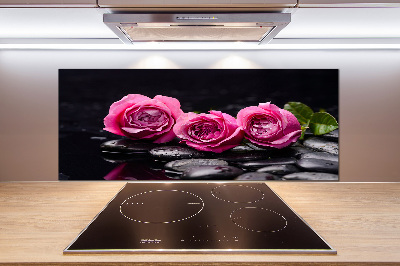 Panneau crédence cuisine Roses roses