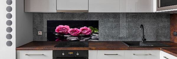 Panneau crédence cuisine Roses roses