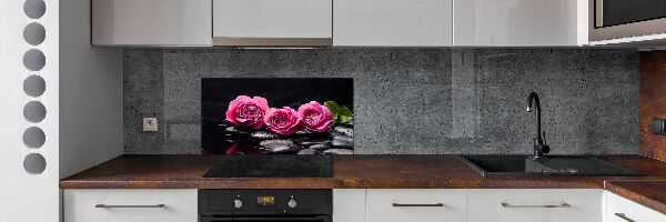 Panneau crédence cuisine Roses roses