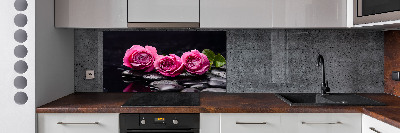Panneau crédence cuisine Roses roses
