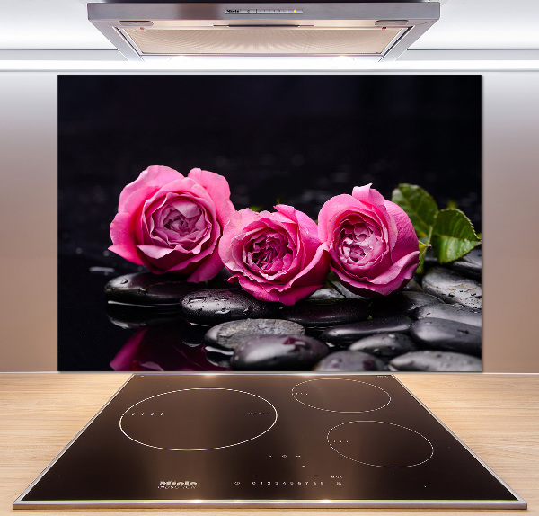 Panneau crédence cuisine Roses roses