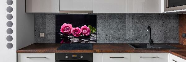 Panneau crédence cuisine Roses roses