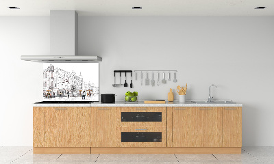 Panneau crédence cuisine Vieille ville