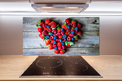 Panneau crédence cuisine Coeur en fruits