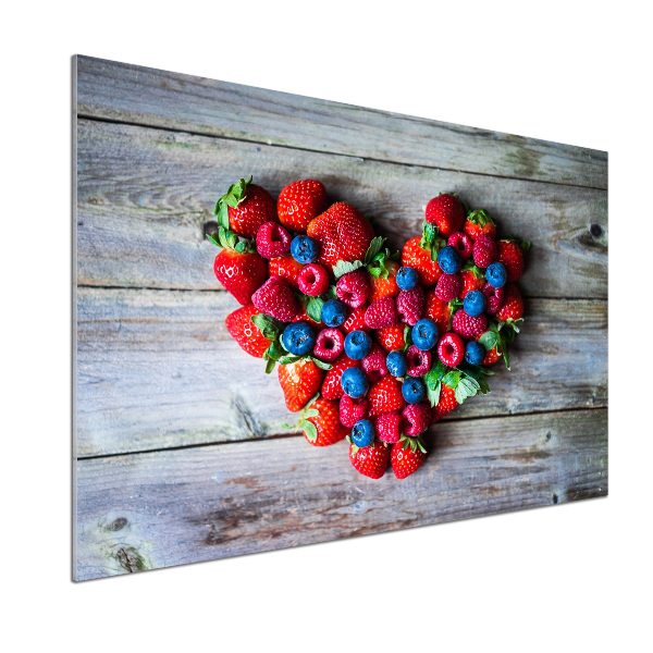 Panneau crédence cuisine Coeur en fruits