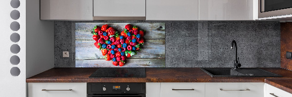 Panneau crédence cuisine Coeur en fruits