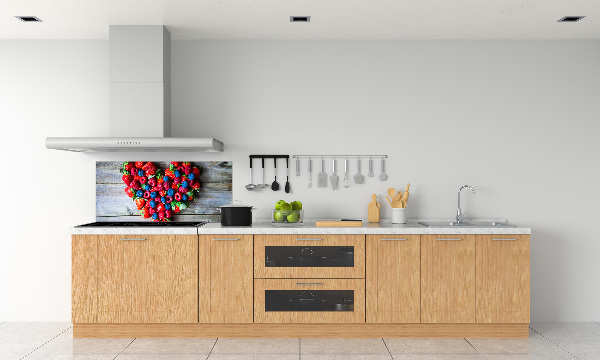 Panneau crédence cuisine Coeur en fruits