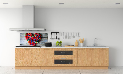 Panneau crédence cuisine Coeur en fruits