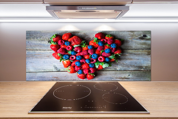 Panneau crédence cuisine Coeur en fruits