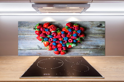 Panneau crédence cuisine Coeur en fruits
